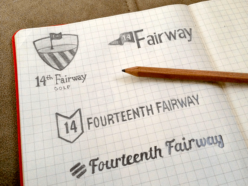 Fairway Logo - 14th Fairway Logo Sketches by Kyle J Larson | Dribbble | Dribbble