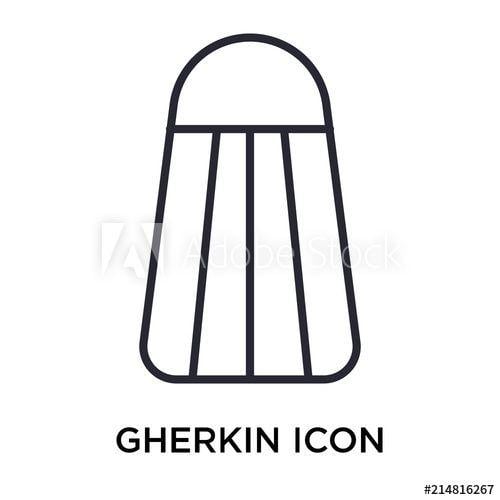 Gherkin Logo - Gherkin icon vector sign and symbol isolated on white background ...