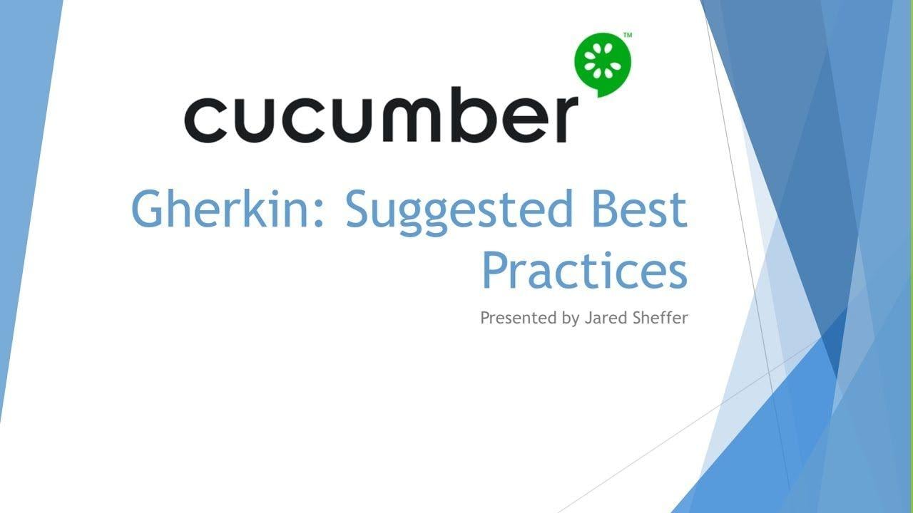 Gherkin Logo - Gherkin Best Practices - YouTube