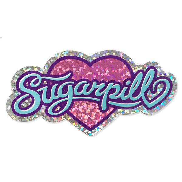 Sugarpill Logo - Heart Logo Glitter Sticker – Sugarpill Cosmetics