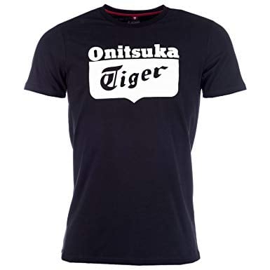 Onitsuka Logo - Asics Onitsuka Tiger Core Logo Mens Short Sleeve Top - Black-L ...