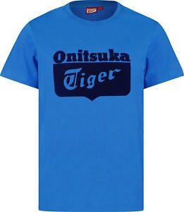 Onitsuka Logo - Asics Onitsuka Tiger Logo Mens Short Sleeve T-Shirt Blue Sports ...