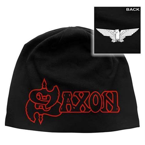 Saxon Logo - Blabbermouth | Logo And Eagle (Black) | Saxon | Beanie