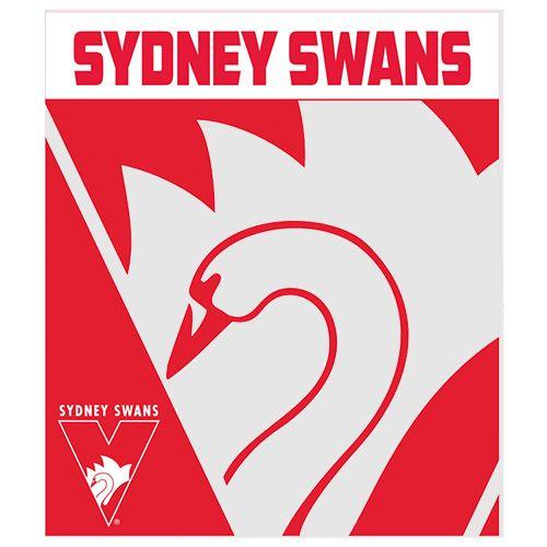Swans Logo - Sydney Swans Polar Fleece Rug. Ideal For Many Uses