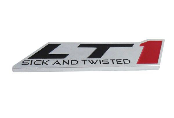 Lt1 Logo - Chrome LT1 SICK AND TWISTED for CORVETTE CAMARO FIREBIRD Emblem