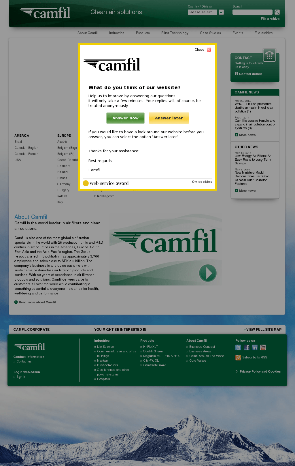 Camfil Logo - Camfil Competitors, Revenue and Employees - Owler Company Profile