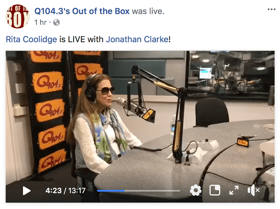 Q104.3 Logo - Facebook Live Interview on Q1043 Out Of The Box — Rita Coolidge