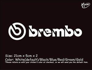 Brembo Logo - 2 Pcs BREMBO Logo Reflective Car Sticker Window Decal Best Gift- | eBay