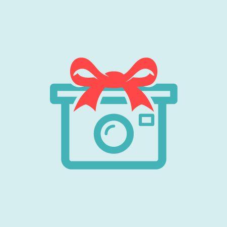 Gift Logo - Camera Gift Logo Template for free. Freebie vector logo design!