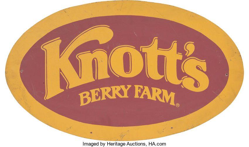 Knotts Logo - Knott's Berry Farm Logo Sign and Sepia Photo Group. Lot