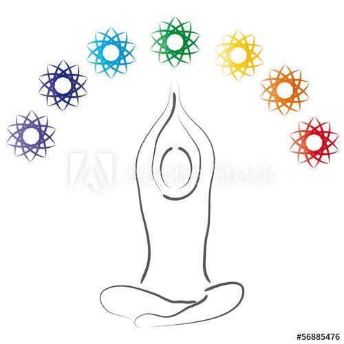 Chakra Logo - Yoga - Lotussitz - Chakra - Logo - Buy this stock vector and explore ...