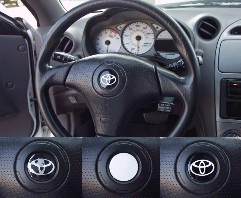 Celica Logo - Toyota logo on steering wheel... - Celica Hobby