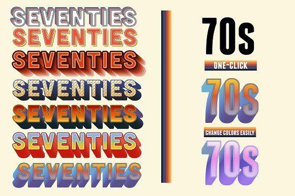 Seventies Logo - Back to the 70s Layer Styles Creative Market