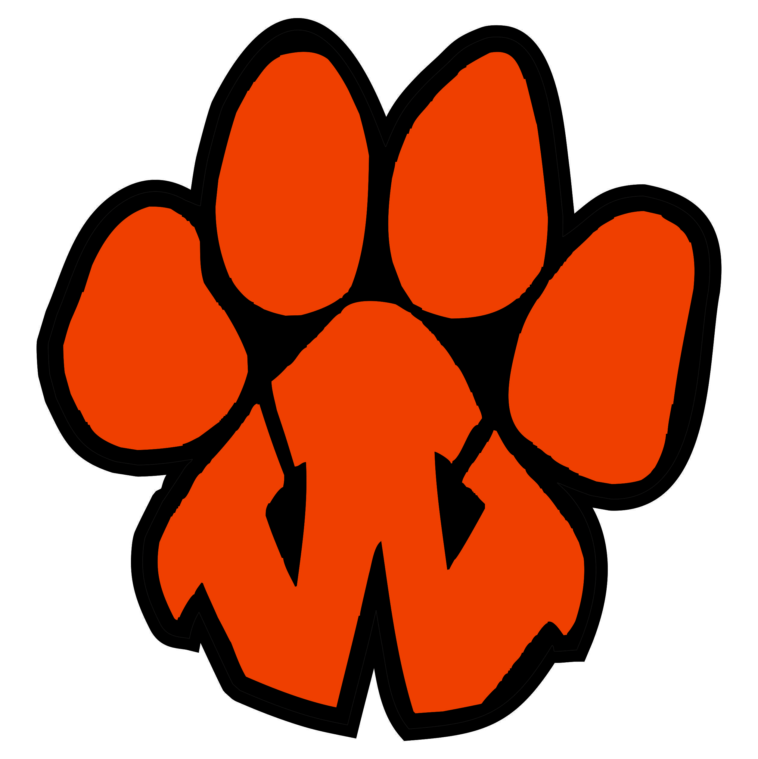 Wellsville Logo - Wellsville Tigers Paw vinyl decal print cut and laminated