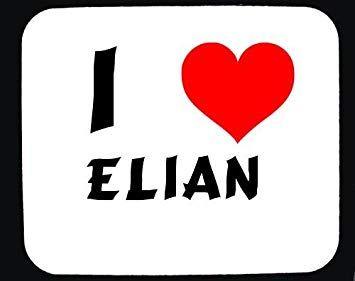 Elian Logo - I Love Elian custom mouse pad (first name/surname/nickname): Amazon ...