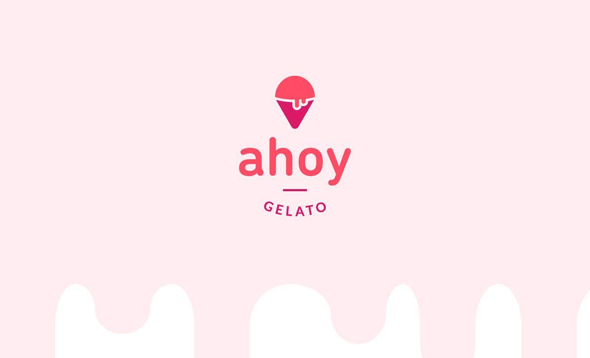 Gelato Logo - Ahoy Gelato Logo and Brand