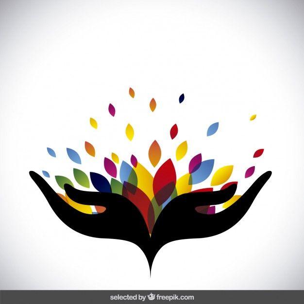 Colorful Art Logo - Abstract logo with colorful leaves Vector | Free Download
