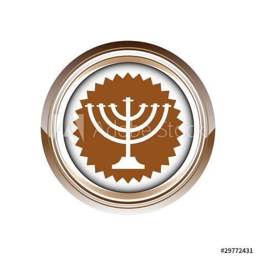 Menorah Logo - chandelier menorah logo picto web icône design symbole - Buy this ...