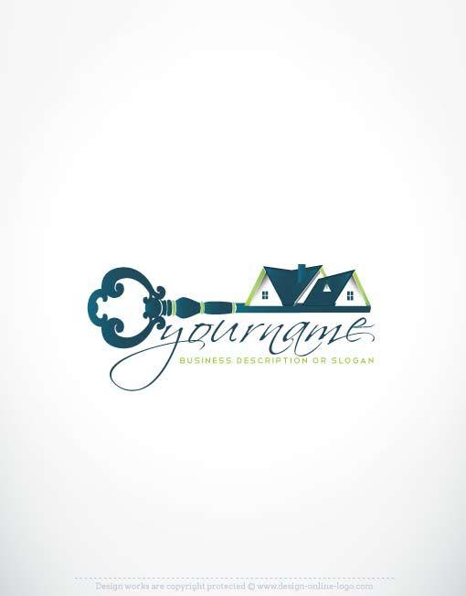 Keys Logo - Online Real Estate Branding - Exclusive House Key Logo design ...