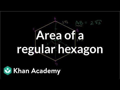 Hexagon with 3 Lines Logo - Area of a regular hexagon (video) | Khan Academy