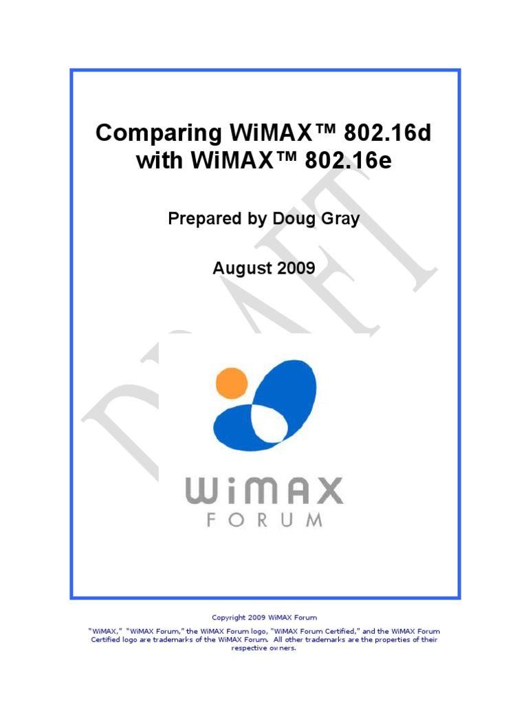 WiMAX Logo - Comparing WiMAX 802.16d and 802.16e v1.0 | Wi Max | Telecommunications
