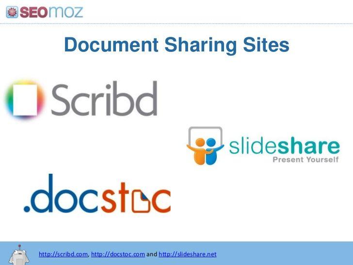 Scribd.com Logo - Document Sharing Sites<br />http://scribd.com, http://docstoc.com