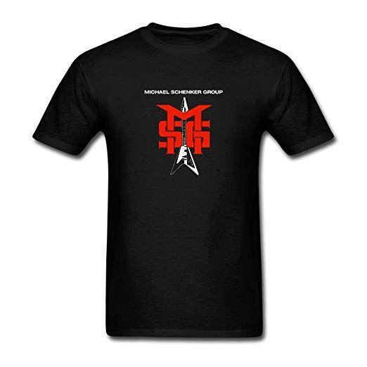 Schenker Logo - XIULUAN Men's Michael Schenker Logo T Shirt Size M