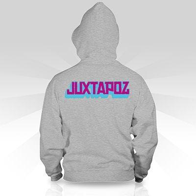 Juxtapoz Logo - Juxtapoz Shop - Juxtapoz Old School Logo Back Zip Hoodie