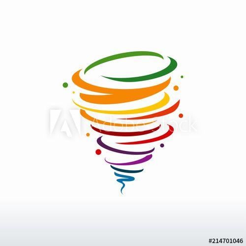 Typhoon Logo - Colorful Tornado logo symbol isolated, Abstract Hurricane Logo ...
