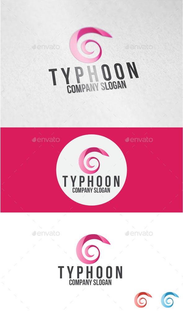 Typhoon Logo - Typhoon Logo by 3ab2ou | GraphicRiver