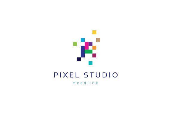 Studio Logo - Pixel studio logo. Logo Templates Creative Market