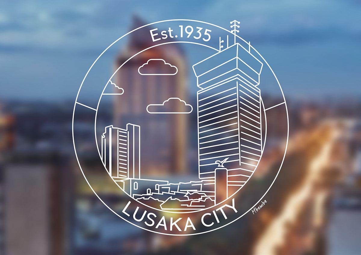 Usaka Logo - Lusaka City Logo Badge on Pantone Canvas Gallery