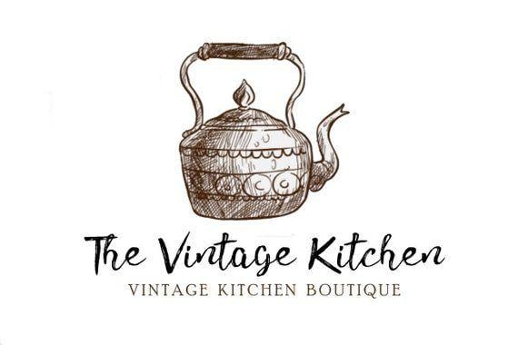 Kettle Logo - Pot Logo / Kitchen Logo / Kettle Logo / Vintage Logo / Sepia | Etsy