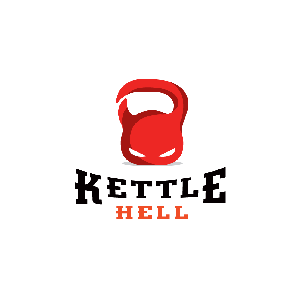 Kettle Logo - SOLD – Kettle Hell—Kettle Bell Logo Design | Logo Cowboy