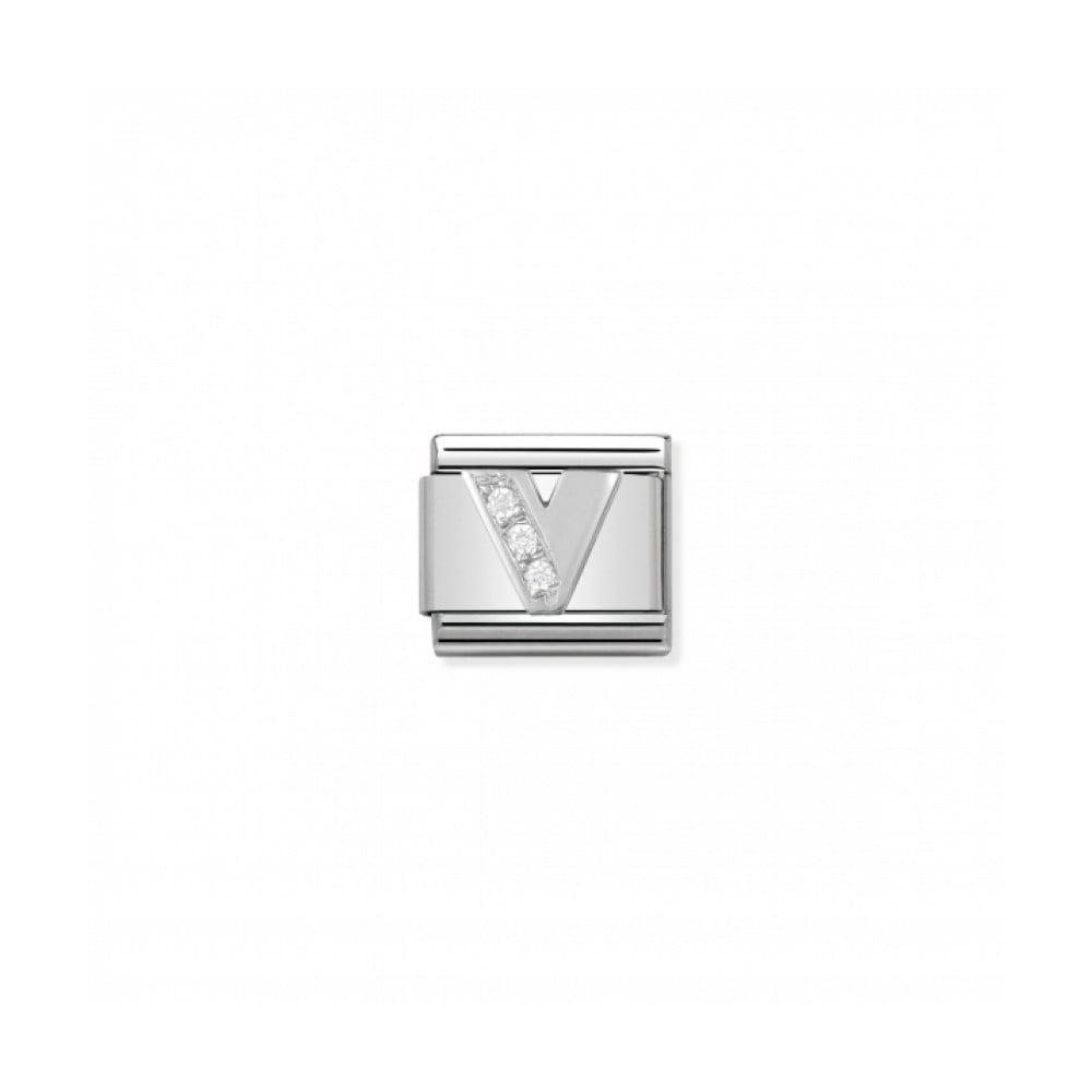 Vlink Logo - Nomination Classic Letter V Link - Silver ~ 330301/22 - Jewellery ...