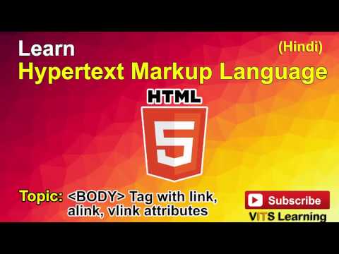 Vlink Logo - 29 HTML BODY Tag with link, alink, vlink attributes - YouTube