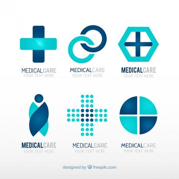 Center Logo - Blue medical center logo templates Vector