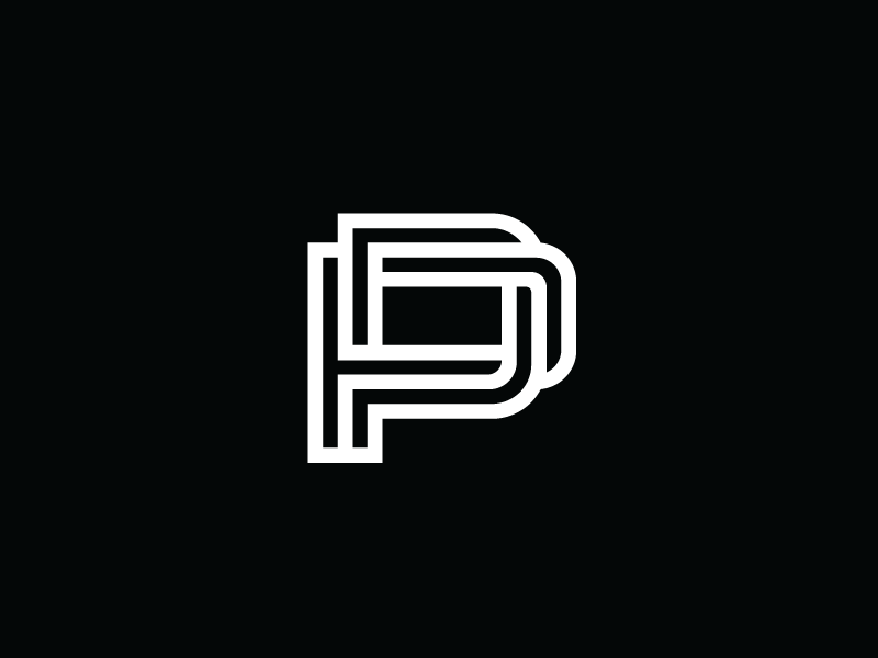 Black and White Letter Logo - PP Monogram | Graphic design / Logo design / ideas / inspiration ...