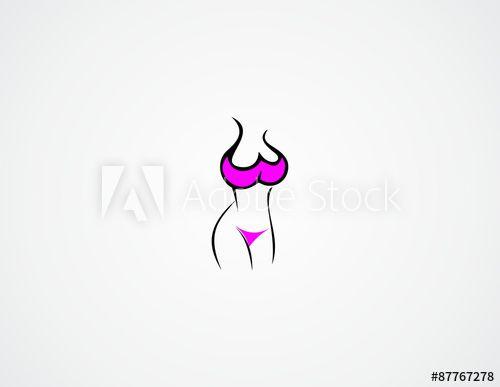 Bra Logo - sexy bra bikini logo underwear - Buy this stock vector and explore ...
