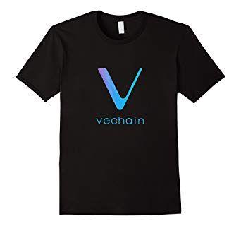 Vechain Logo - Amazon.com: VeChain VEN Logo Cryptocurrency T-Shirt: Clothing