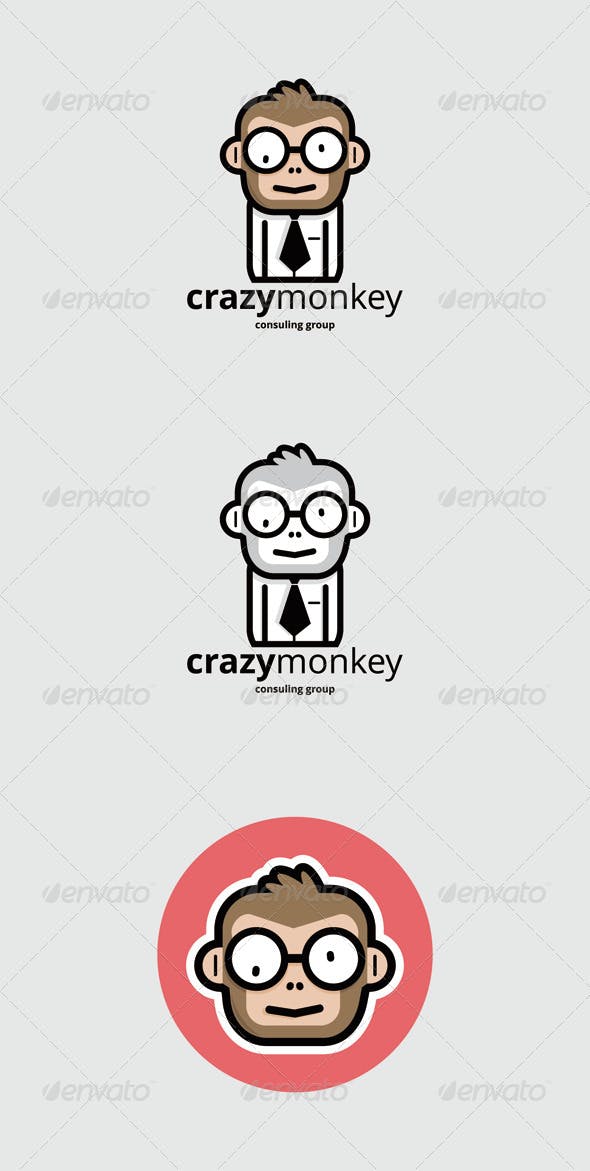 Crazymonkey Logo - Crazy Monkey Logo by oubdf | GraphicRiver