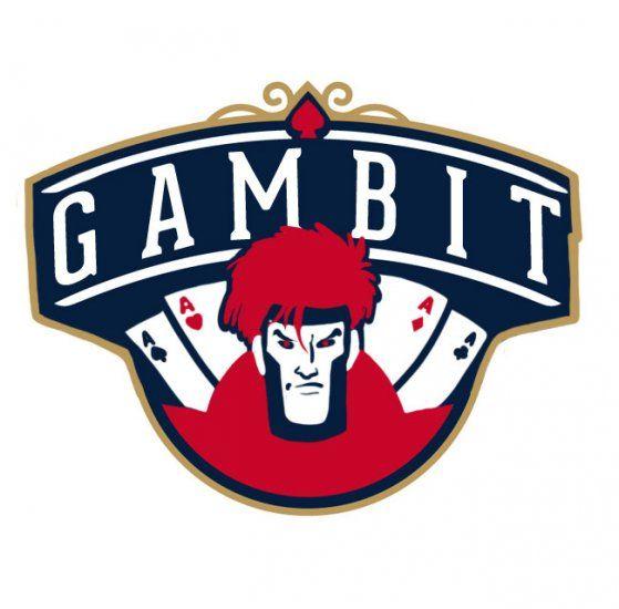 Gambit Logo - New Orleans Pelicans Gambit logo iron on transfers - $2.00 :