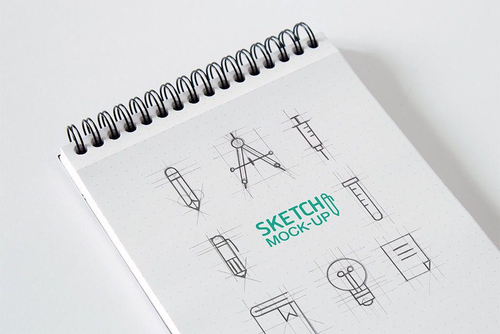 Sketchbook Logo - Two Sketchbook Mockups | ApeMockups