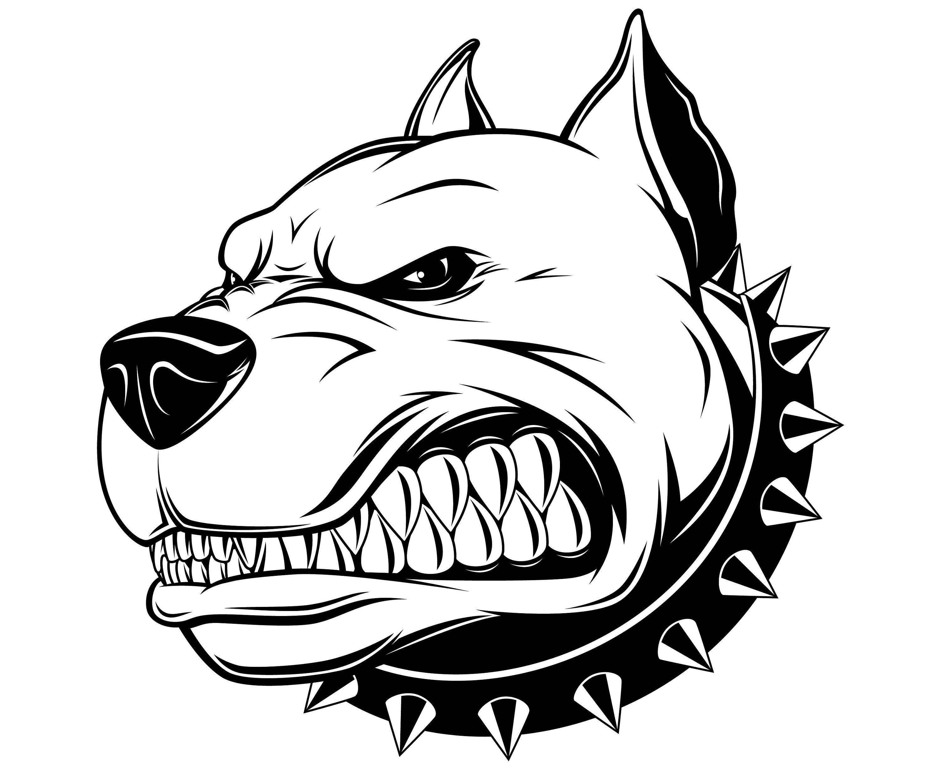 Pitbull Logo - Pitbull Pit bull terrier Dog Cartoon | Etsy