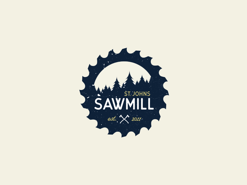 Saw Logo - St Johns Saw Mill Logo by Beast Design Co