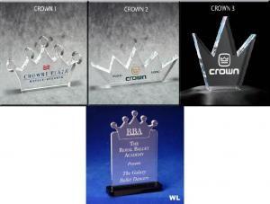 Crown-Shaped Logo - Promotional Crown Shaped Acrylic Award Paperweight