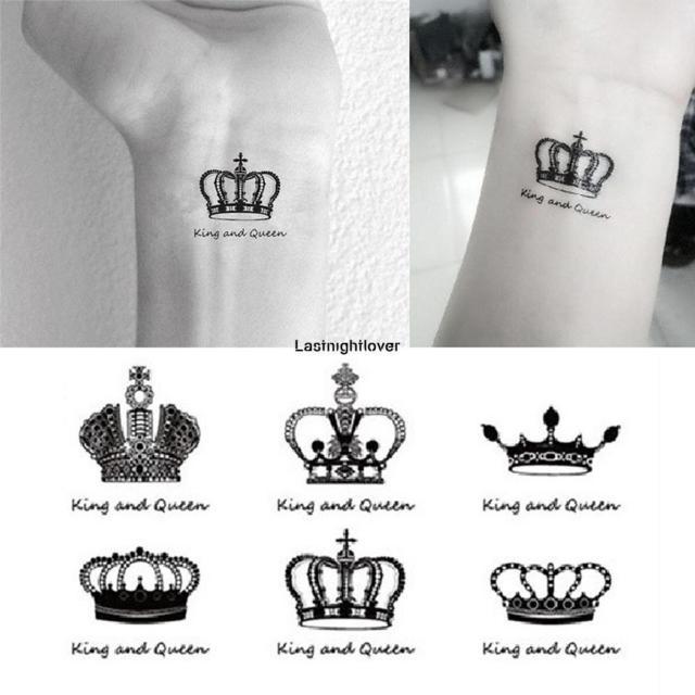 Crown-Shaped Logo - Teens Guys Men Women Waterproof Crown-shaped Tattoo Stickers for ILOE 01