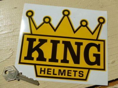 Crown-Shaped Logo - KING Helmets Black & Yellow Crown Shaped Motorcycle Sticker. 6