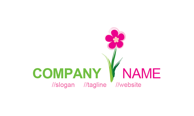 Pink Flower Logo - Free Red & Pink Flower Logo Template » iGraphic Logo