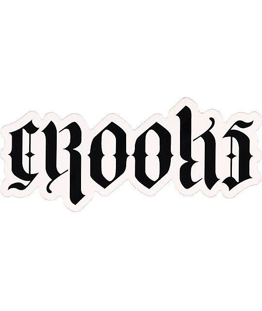 Crooks Logo - Crooks and Castles Script Sticker | Zumiez.ca